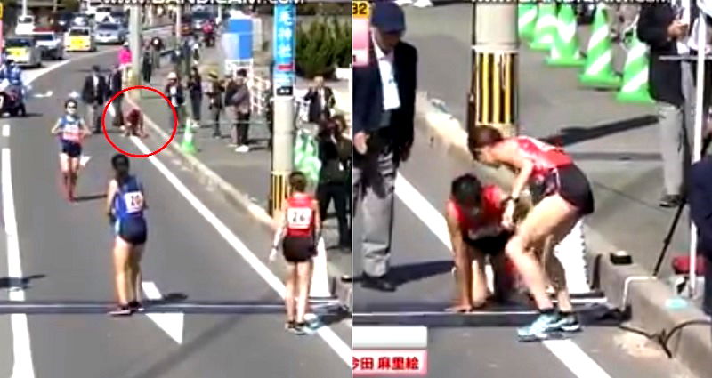 Badass Japanese Runner Breaks Leg During Marathon, Crawls to Finish Line