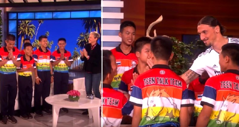 Ellen Surprises Rescued Thai Soccer Boys With Their Favorite Soccer Player