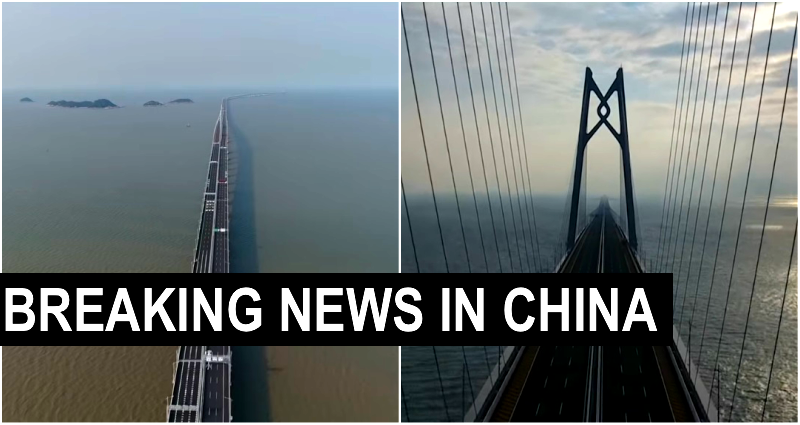 China Opens World’s Longest Sea Bridge 20 Times Longer Than the Golden Gate Bridge