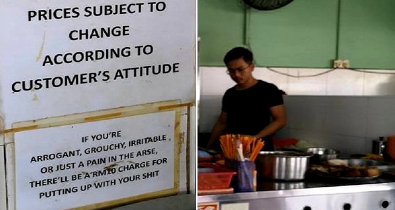 Malaysian Restaurant Charges Extra to Rude Customers and Tourists