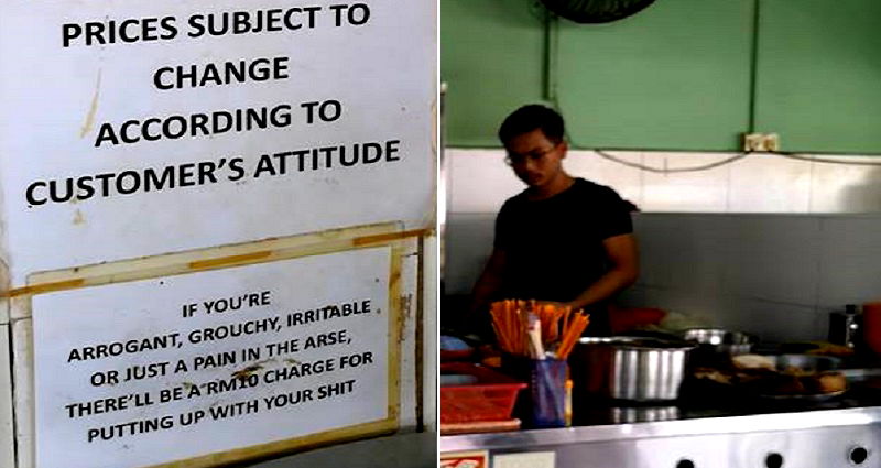 Malaysian Restaurant Charges Extra to Rude Customers and Tourists