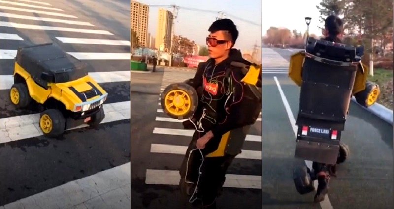 Chinese Inventor Turns Himself Into a Real ‘Transformer’ by Creating Electric-Powered Costume