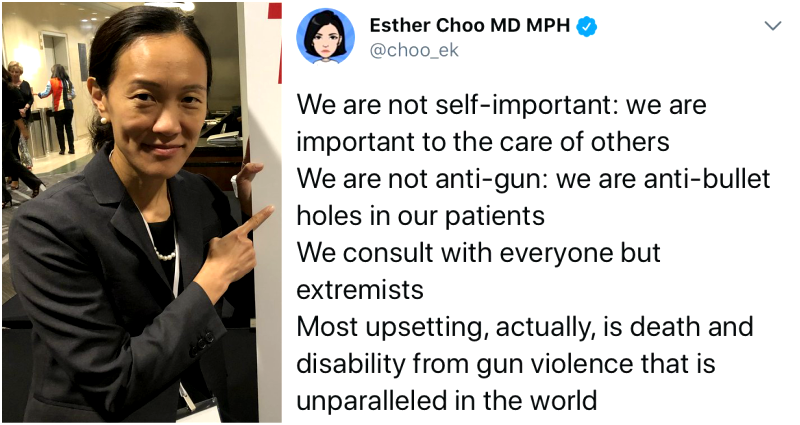 Esther Choo Hits Back at NR‌A for Saying Doctors Should ‘Stay in Their Lane’ About G‌u‌ns