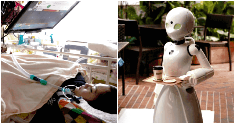 Cafe in Japan Hires Paralyzed People to Control Robot Servers