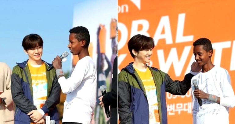 K-Pop Idol Junho Reunites with Ethiopian Child He’s Been Sponsoring for 8 Years at ‘6K for Water’