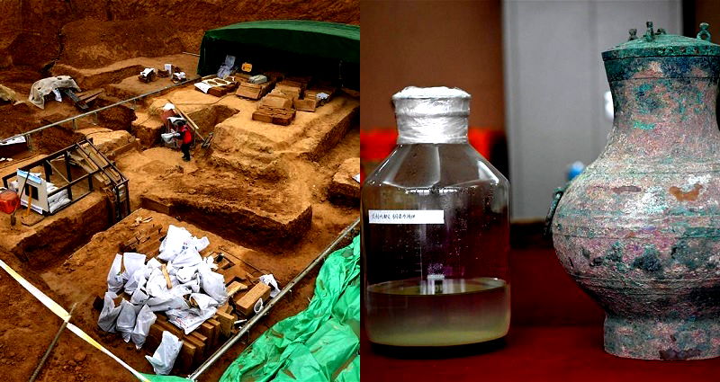 Chinese Archaeologists Unearth 2,000 Year Old Wine from Han Dynasty Tomb