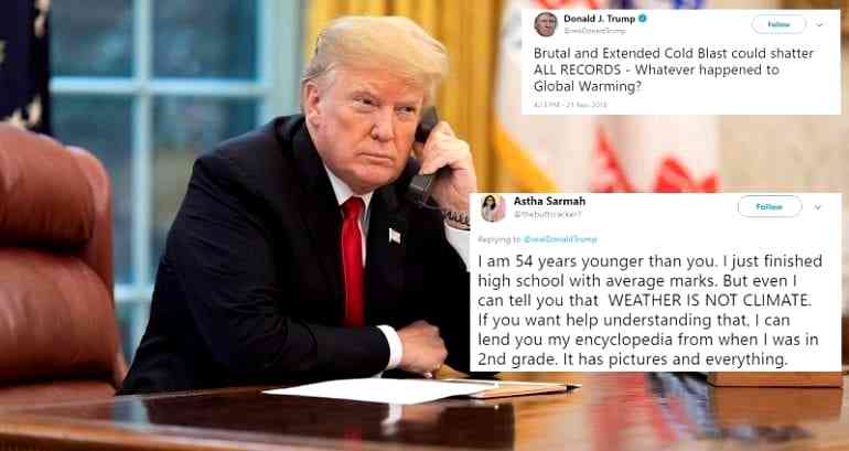 Teen From India Ruthlessly Schools Donald Trump on Climate Change on Twitter