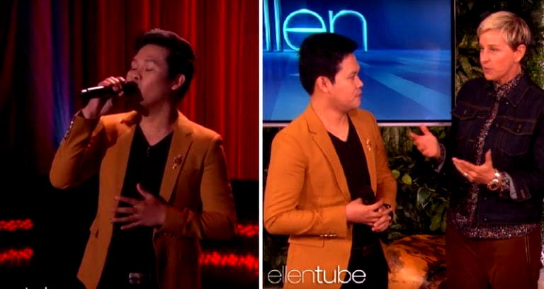 Filipino Singer Performs As Both Andrea Bocelli and Céline Dion on ‘The Ellen Show’