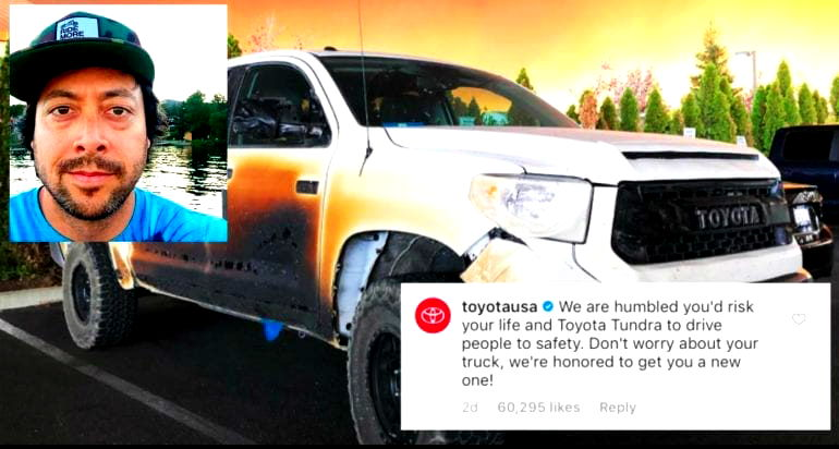 California Nurse Sacrifices Truck To Save Others From Deadly Fire, Toyota Sends Him a New One