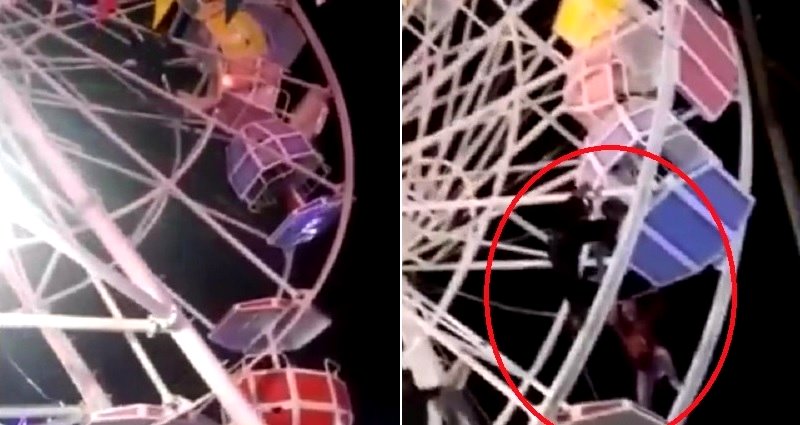 The Terrifying Moment People Jump Out of Ferris Wheel in Indonesia After Malfunction