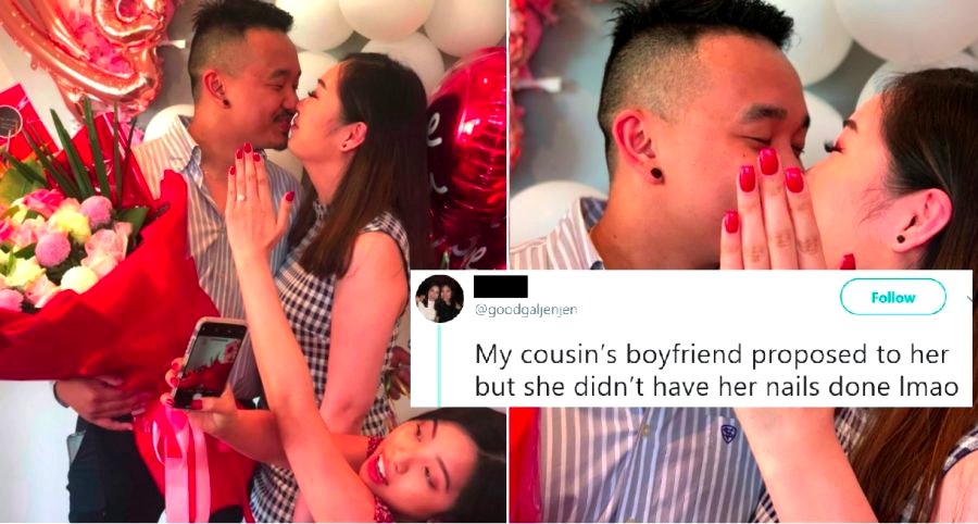 Her Nails Weren’t Done After Her Fiancé Proposed, So Her Cousin Stepped In