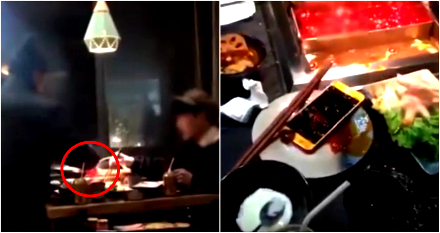 Man Keeps Checking Phone During Date, Angry Woman Throws it into Boiling Hot Pot