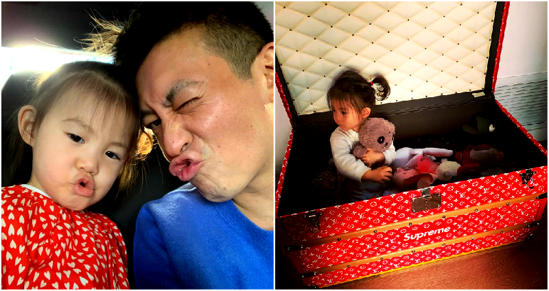Edison Chen Posts Daughter Playing in $150,000 LV/Supreme Toy Chest on Instagram