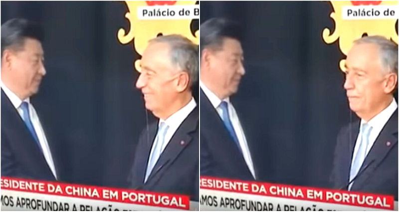 Portuguese President Drools While Meeting Chinese President Xi Jinping