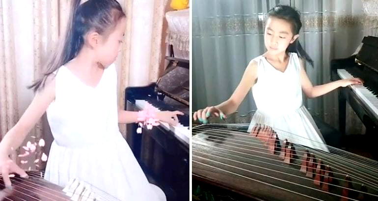 9-Year-Old Chinese Music Prodigy Can Play Piano and Guzheng Simultaneously