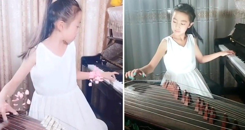 9-Year-Old Chinese Music Prodigy Can Play Piano and Guzheng Simultaneously