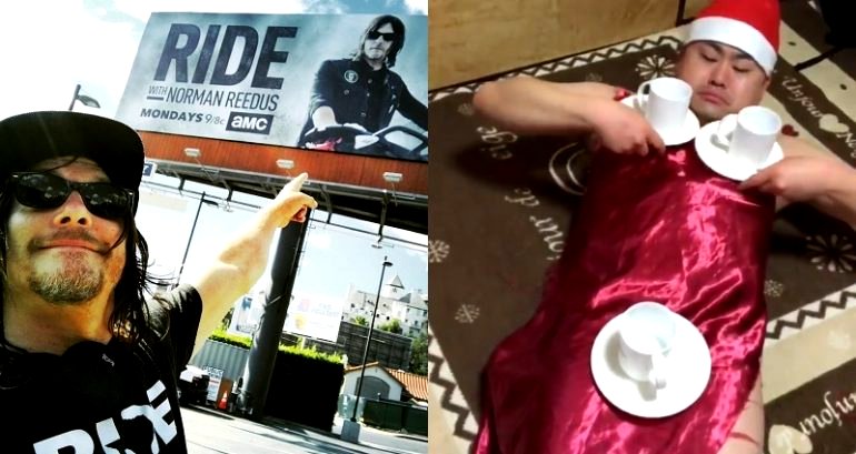 Japanese Comedian Goes Viral Again For Epic Table Cloth Trick Because of Norman Reedus