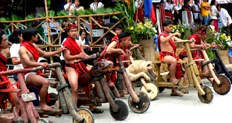 Badass Filipino Tribe Races Down Mountain Using Hand-Carved Wooden Bikes