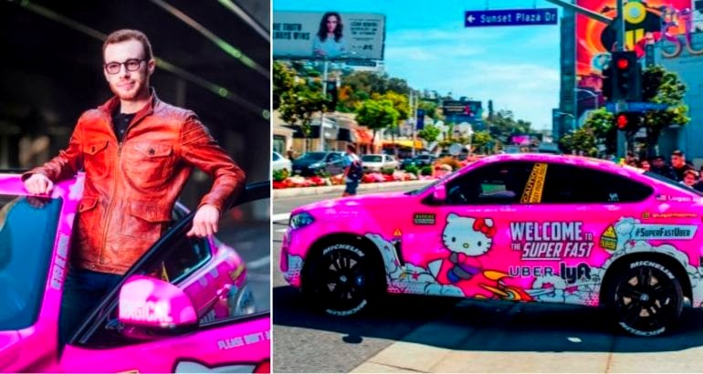 Uber Driver Builds Hello Kitty Car to Find His Future Wife