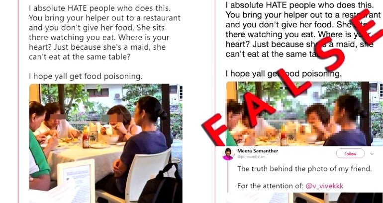 Viral Photo of Malaysian Family Eating While Maid Watches is Not What It Looks Like, Daughter Says