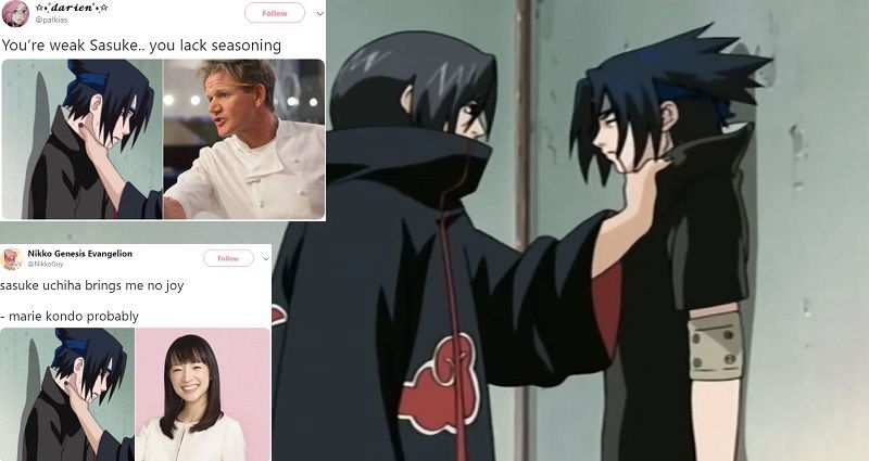 Everyones taking their anger out on Sasuke in this hilarious new meme   Mashable