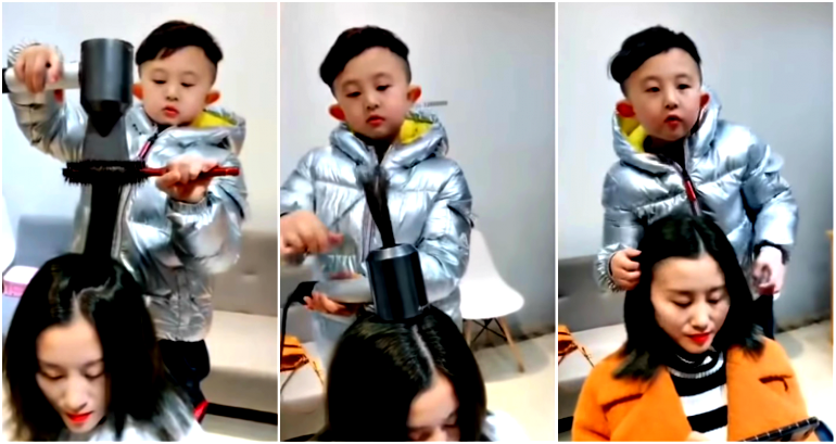 6-Year-Old Boy Becomes the Hottest Hairdresser in China