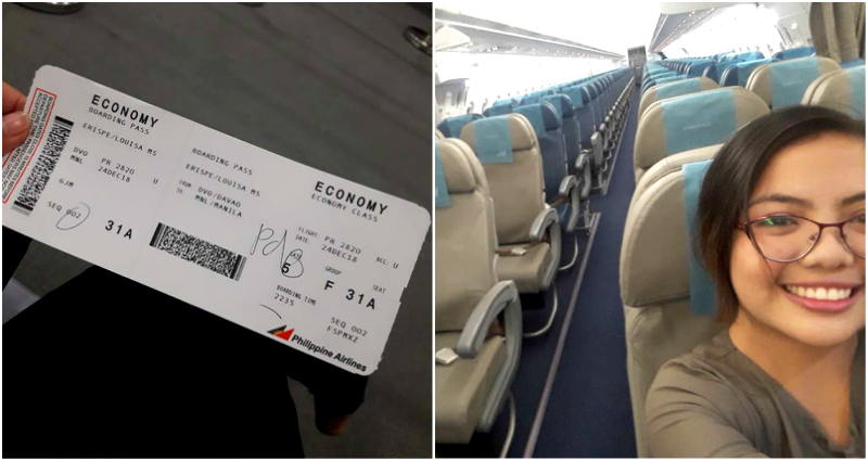Woman Gets Entire Flight to Herself on Philippine Airlines