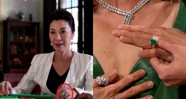 Michelle Yeoh Wore the Emerald Ring From ‘Crazy Rich Asians’ (Which She Owns) at the Golden Globes