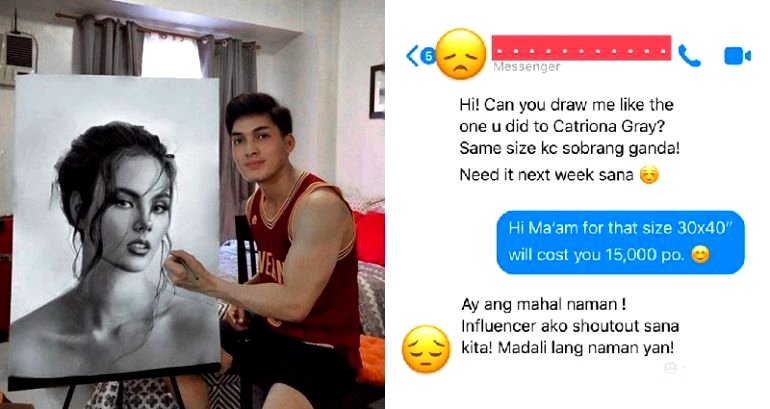 Influencer Tries to Pay For Filipino Artist’s $300 Portrait With a Shout-out