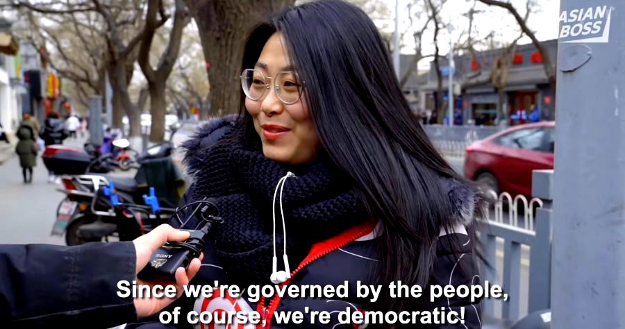 Chinese Citizens Were Asked if Their Country Is Democratic in YouTube Video