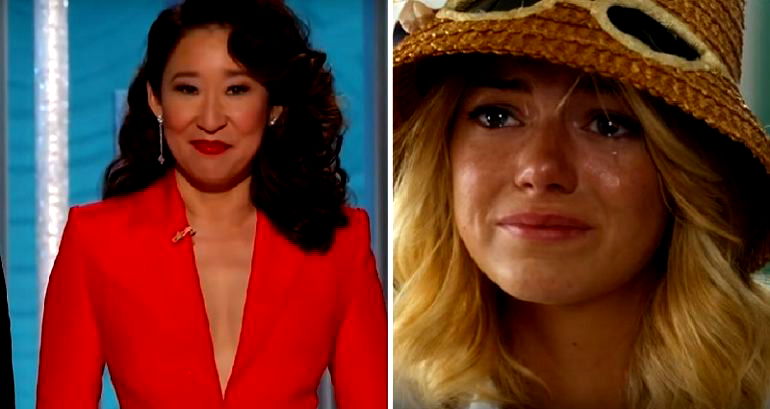 Emma Stone Shouts ‘I’m Sorry’ For ‘Aloha’ Whitewashing During Sandra Oh’s Golden Globes Monologue