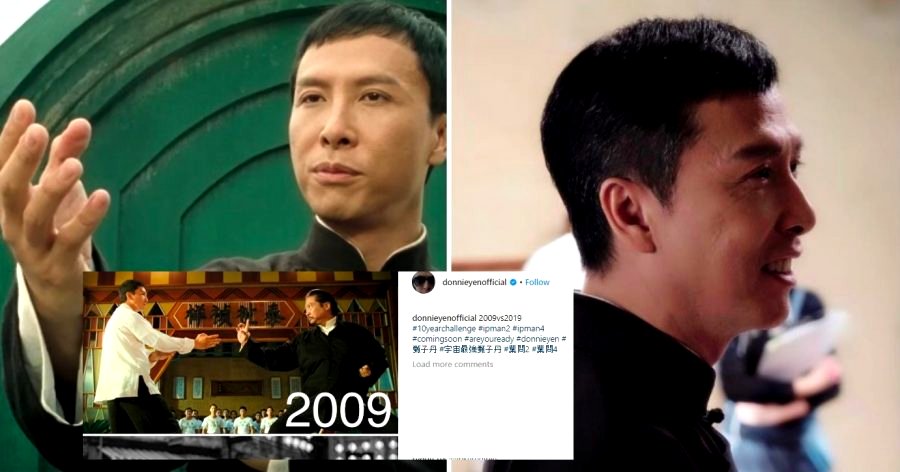 Donnie Yen Teases ‘Ip Man 4’ With #10YearChallenge Post on Instagaram