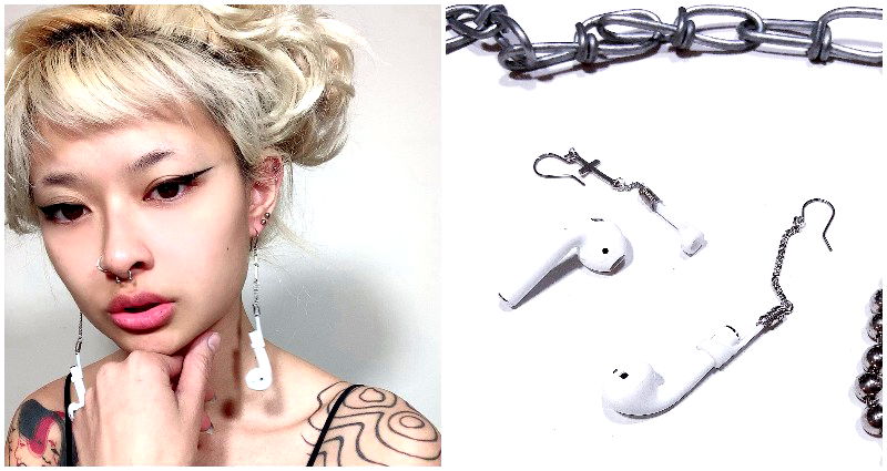 Woman Creates Genius Airpod Earrings So She Never Loses Them Again