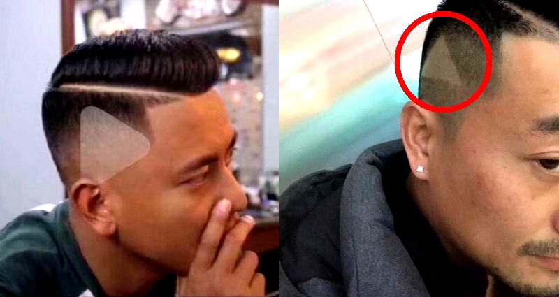 Barber Hilariously Cuts Play Button into Man’s Hair After Seeing Paused Video