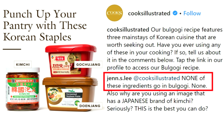 Cooking Magazine Gets Flak for Pretty Much Not Knowing Anything About Korean Food