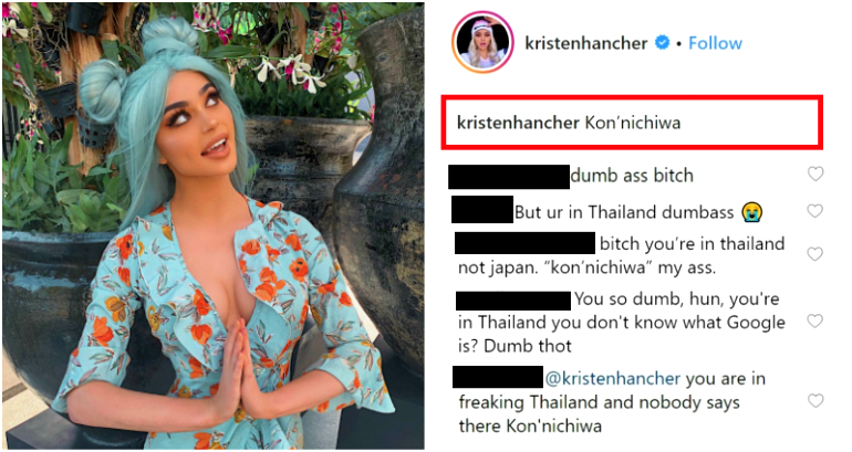 Instagram Influencer Says ‘Konnichiwa’ to Fans While Traveling, But She’s in Thailand