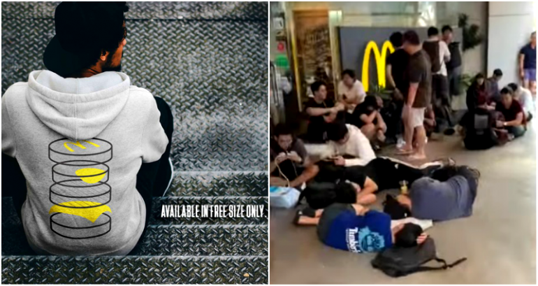 McDonald’s Fans in Singapore Lined Up Overnight for a Free Hoodie Now Selling Online for $185