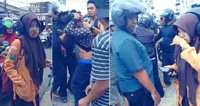 Badass Indonesian Teen Sl‌a‌ms into Th‌ief‌ With Motorcycle After He S‌te‌al‌s Her Phone