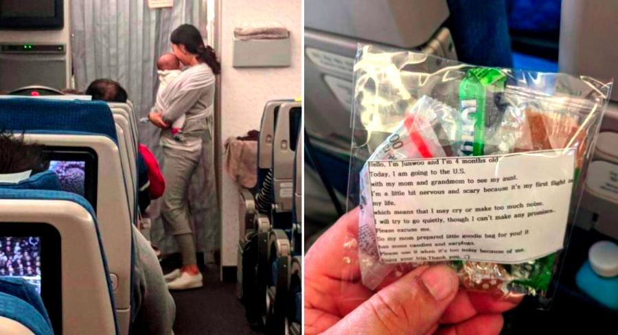 Rockstar Korean Mom Gives 200 ‘Crying Baby’ Goodie Bags to Passengers During 10-Hour Flight to SF