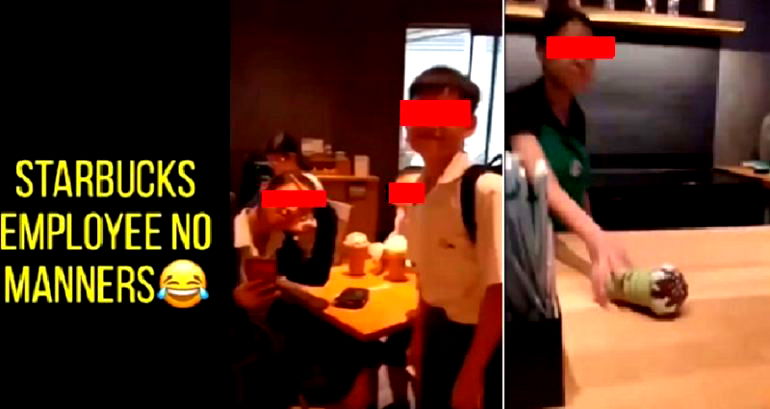 Starbucks Employee in Singapore Tips Over Student’s Drinks For Annoying Her