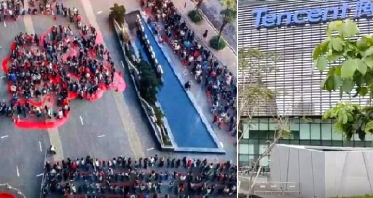 Tencent Employees Wait in Line For 3 Hours To Get Red Envelopes From Billionaire Boss