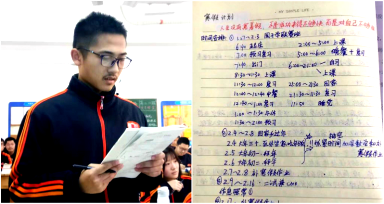 Chinese Teen Spends 17 Hours a Day Studying to Free His Family From Poverty
