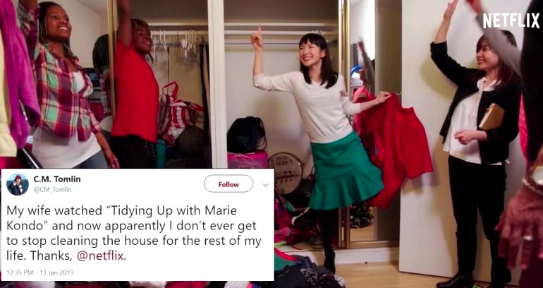Men are Blaming Marie Kondo for Having to Tidy Up