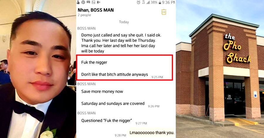 Pho Restaurant Owner Calls Ex-Manager the N-Word for Quitting