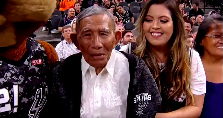 San Antonio Spurs Pay Tribute to 103-Years-Old Filipino-American WWII Veteran