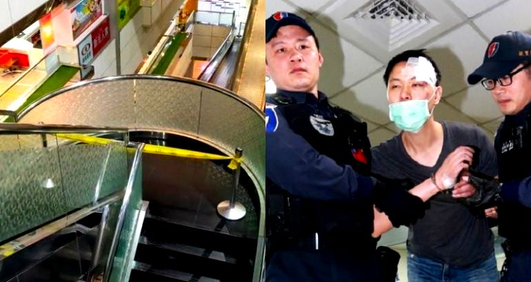 Chinese-American Man Yells ‘Trump Save Me’ After Throwing Wife Off Stairs at Taiwan Airport