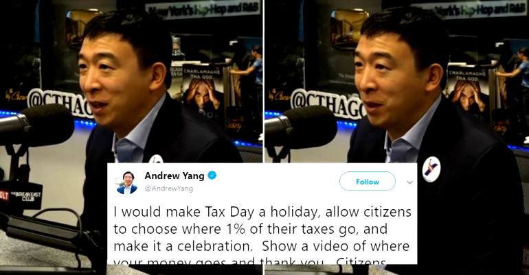 Andrew Yang Wants to Make One of the Worst Days of the Year an Enjoyable Holiday