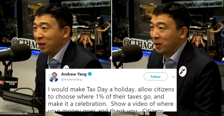 Andrew Yang Wants to Make One of the Worst Days of the Year an Enjoyable Holiday