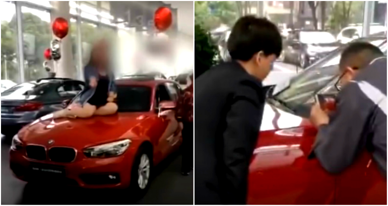 Woman Stages Protest Over Faulty Airbags at BMW Dealer, Police Called After She Damages Car