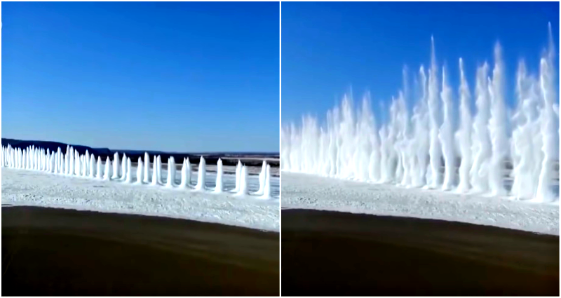 Watch People Blow Up This Frozen River in China To Stop Flooding